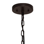 NL85189 Clover 16 Light Round Pendant Brown Oxide / Clear Glass