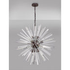NL85189 Clover 16 Light Round Pendant Brown Oxide / Clear Glass