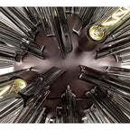 NL85199 Clover 16 Light Round Pendant Brown Oxide / Smoke Glass