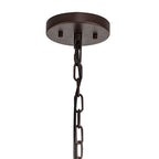 NL85199 Clover 16 Light Round Pendant Brown Oxide / Smoke Glass
