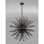 NL85199 Clover 16 Light Round Pendant Brown Oxide / Smoke Glass