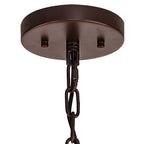 NL85209 Clover 16 Light Round Pendant Brown Oxide / Champagne Gold Glass
