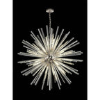 NL85219 Clover 32 Light Round Pendant Polished Nickel / Clear Glass