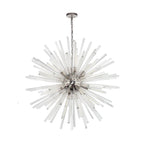 NL85219 Clover 32 Light Round Pendant Polished Nickel / Clear Glass