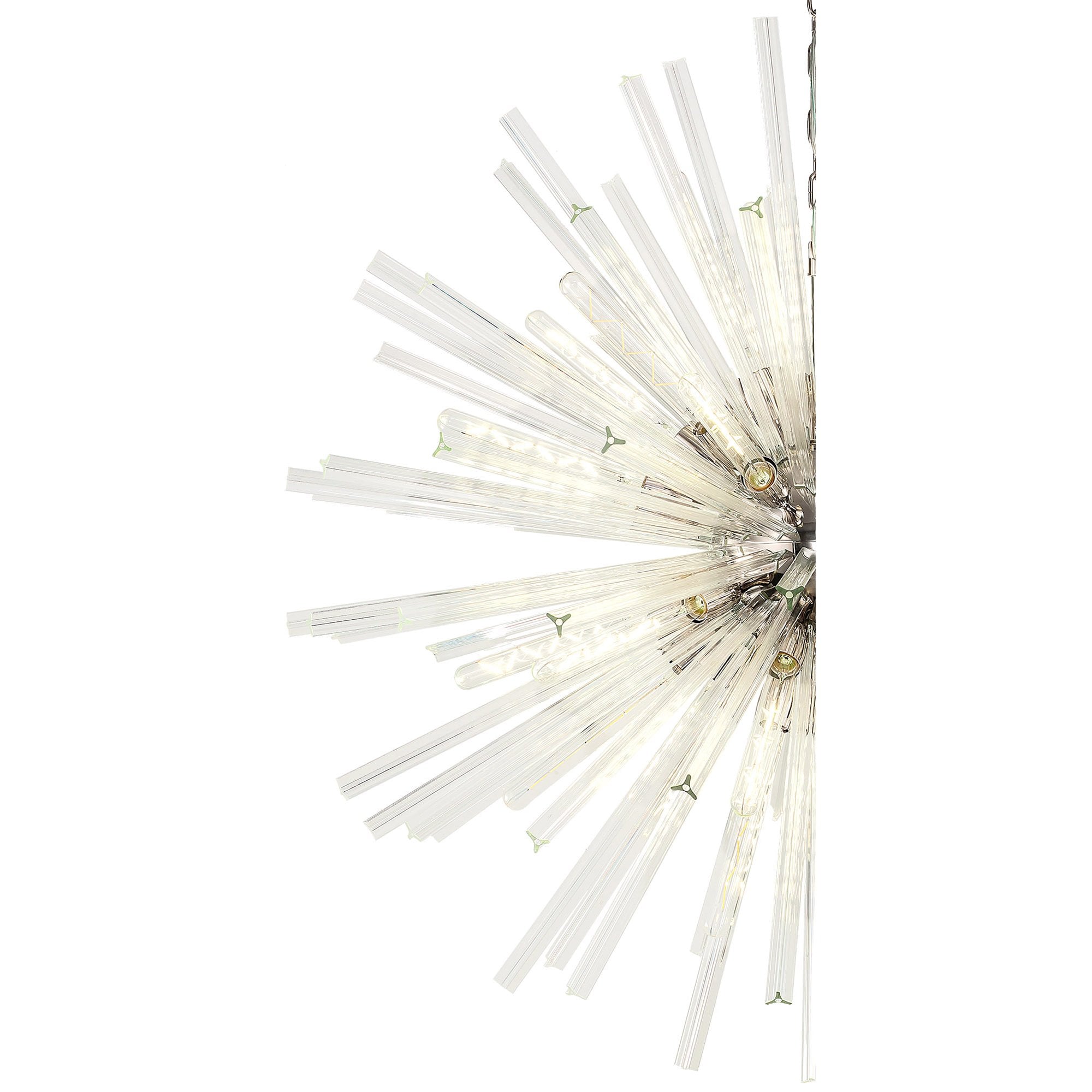 NL85219 Clover 32 Light Round Pendant Polished Nickel / Clear Glass