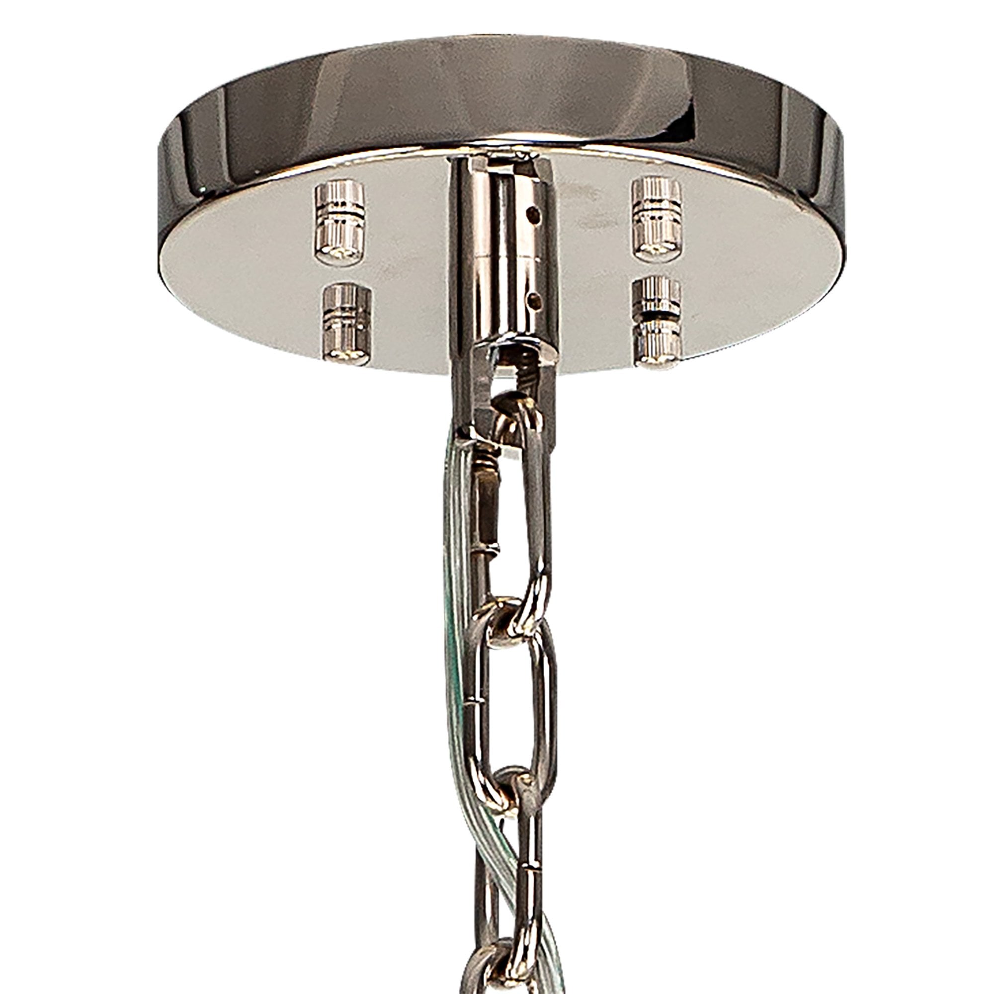 NL85219 Clover 32 Light Round Pendant Polished Nickel / Clear Glass