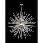 NL85219 Clover 32 Light Round Pendant Polished Nickel / Clear Glass