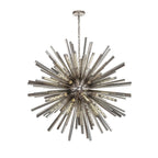 NL85229 Clover 32 Light Round Pendant Polished Nickel / Smoke Glass
