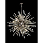 NL85229 Clover 32 Light Round Pendant Polished Nickel / Smoke Glass