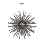 NL85229 Clover 32 Light Round Pendant Polished Nickel / Smoke Glass