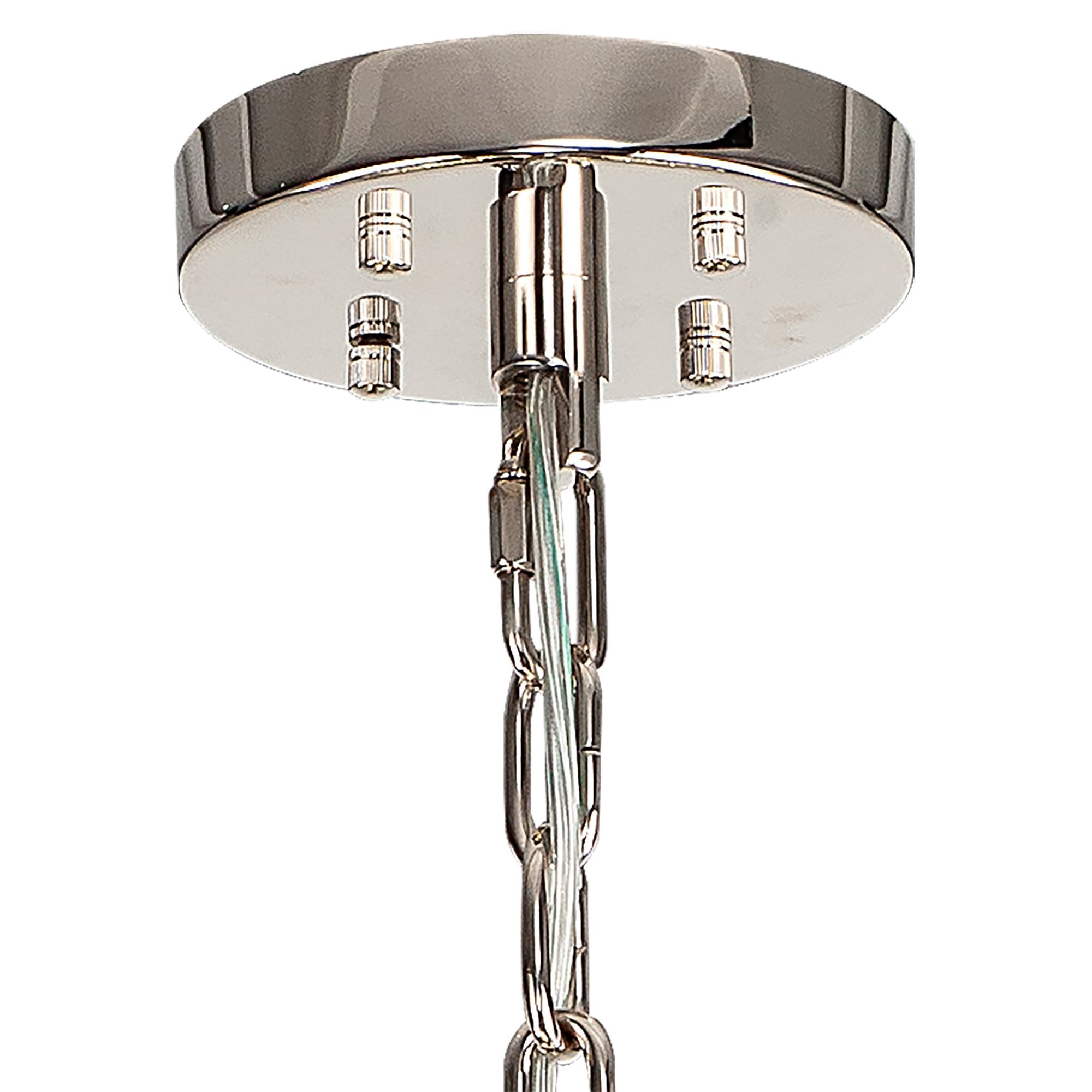 NL85229 Clover 32 Light Round Pendant Polished Nickel / Smoke Glass