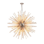 NL85239 Clover 32 Light Round Pendant Polished Nickel / Champagne Glass