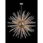 NL85239 Clover 32 Light Round Pendant Polished Nickel / Champagne Glass