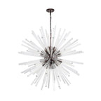 NL85249 Clover 32 Light Round Pendant Brown Oxide / Clear Glass