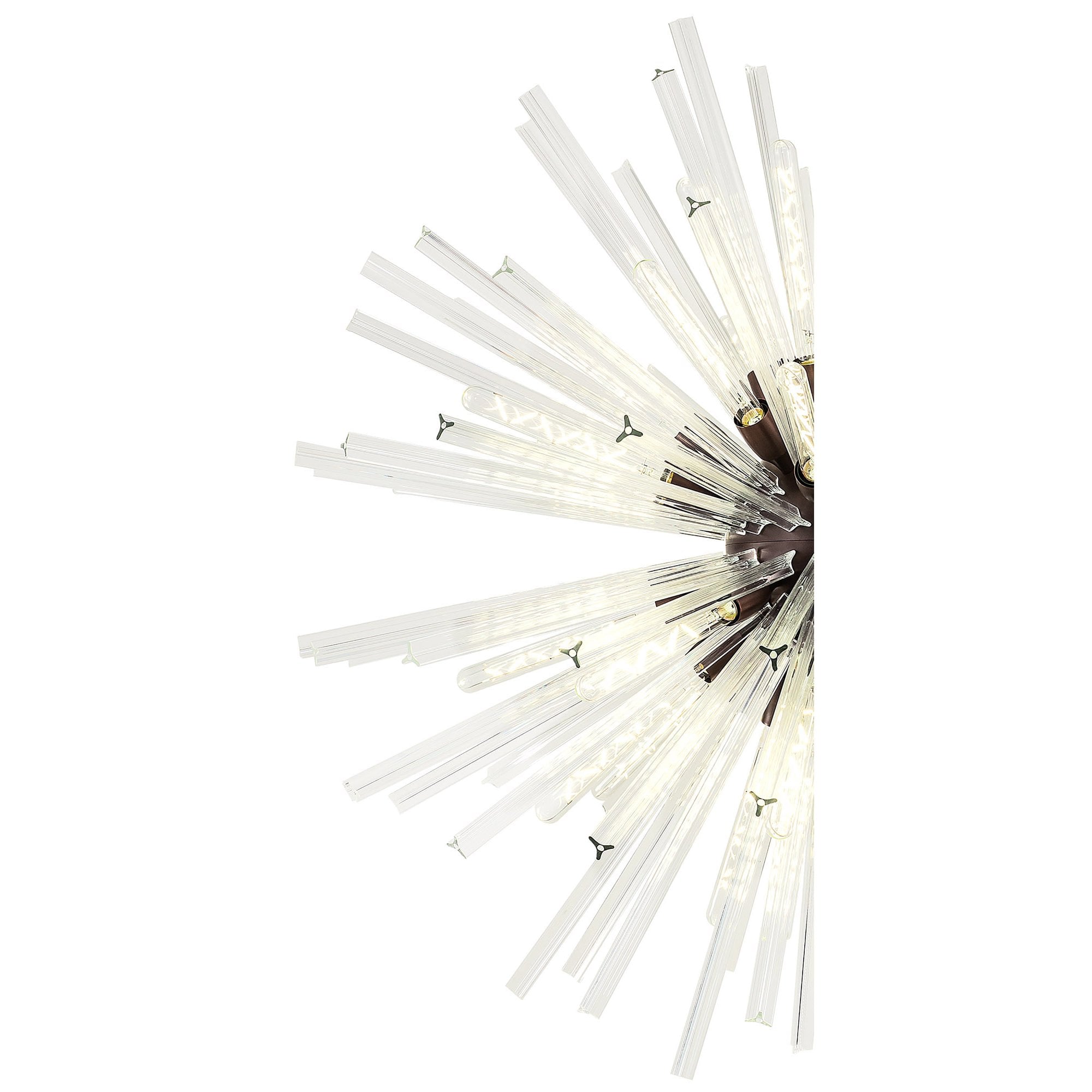 NL85249 Clover 32 Light Round Pendant Brown Oxide / Clear Glass