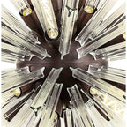 NL85249 Clover 32 Light Round Pendant Brown Oxide / Clear Glass