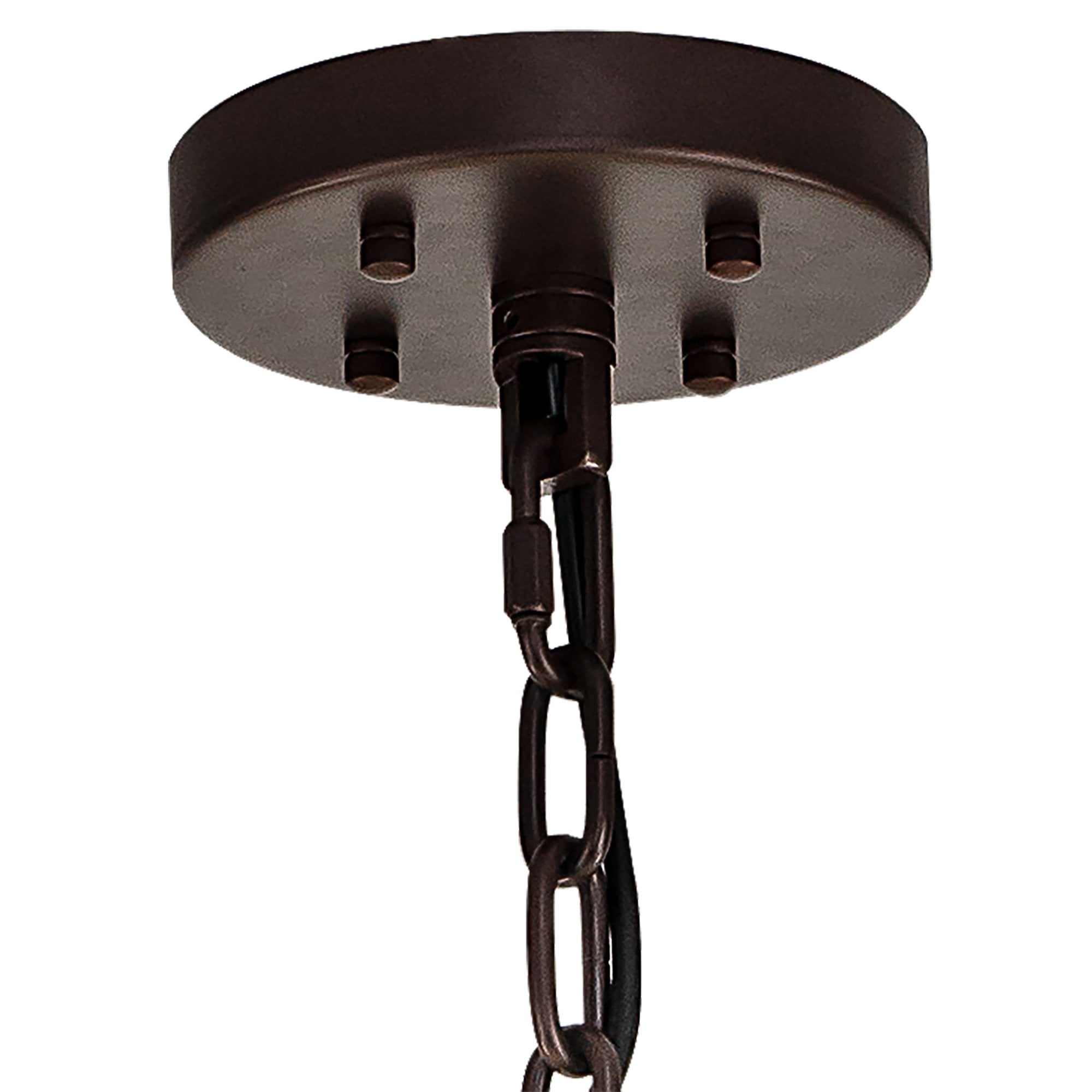 NL85249 Clover 32 Light Round Pendant Brown Oxide / Clear Glass