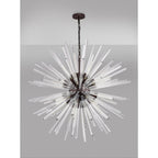 NL85249 Clover 32 Light Round Pendant Brown Oxide / Clear Glass