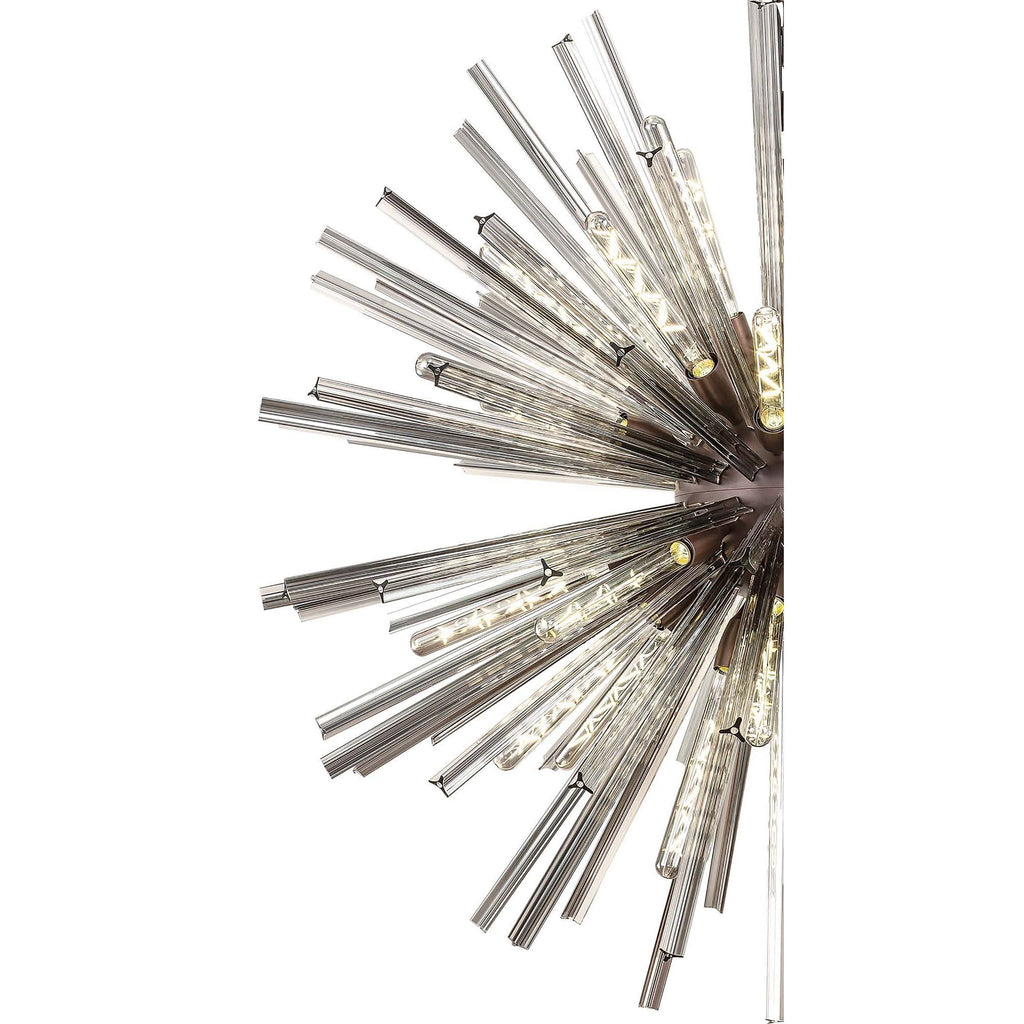 NL85259 Clover 32 Light Round Pendant Brown Oxide / Smoke Glass
