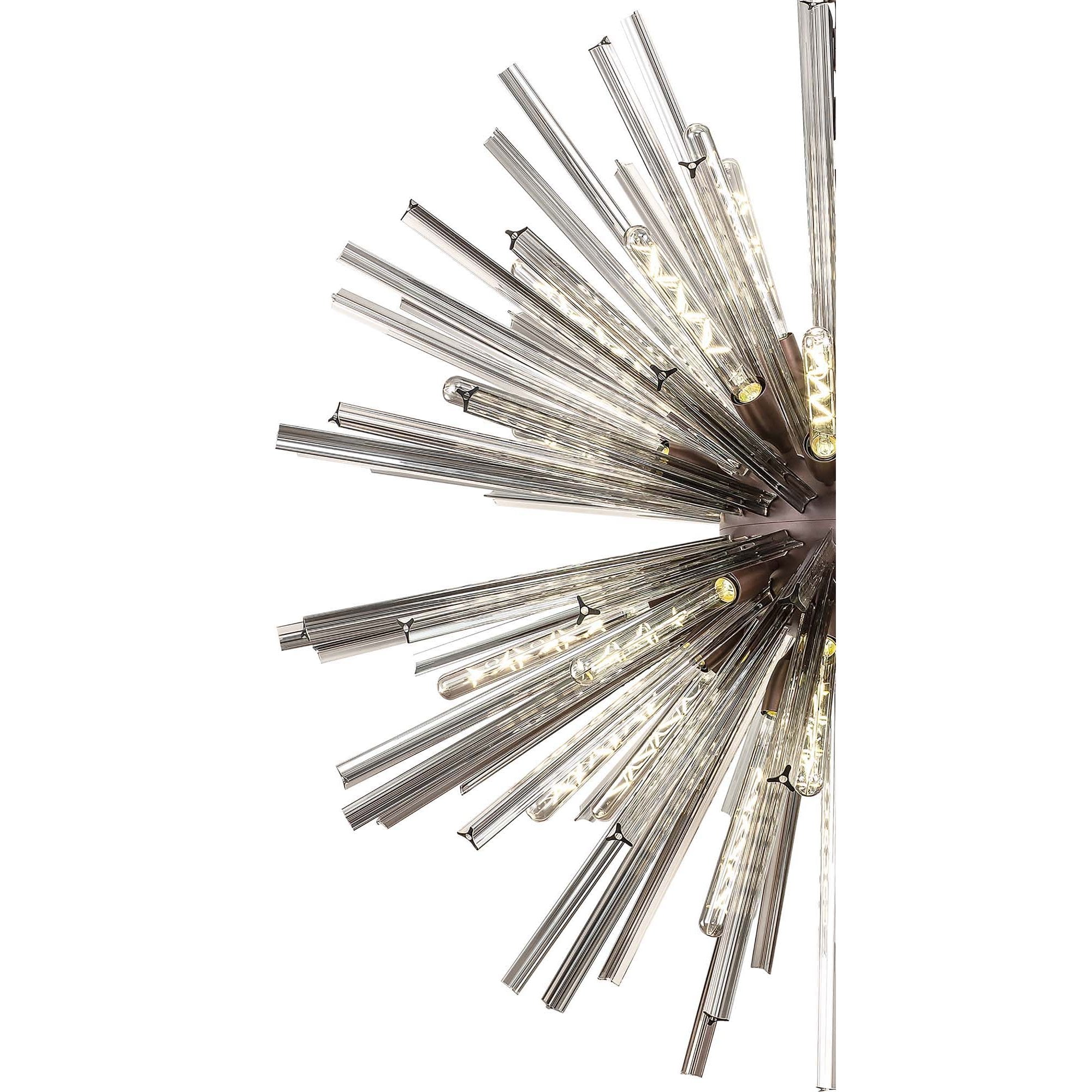 NL85259 Clover 32 Light Round Pendant Brown Oxide / Smoke Glass