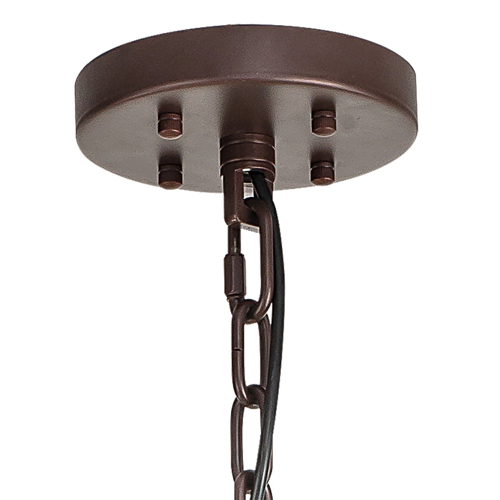 NL85259 Clover 32 Light Round Pendant Brown Oxide / Smoke Glass
