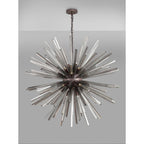 NL85259 Clover 32 Light Round Pendant Brown Oxide / Smoke Glass