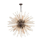 NL85269 Clover 32 Light Round Pendant Brown Oxide / Champagne Glass