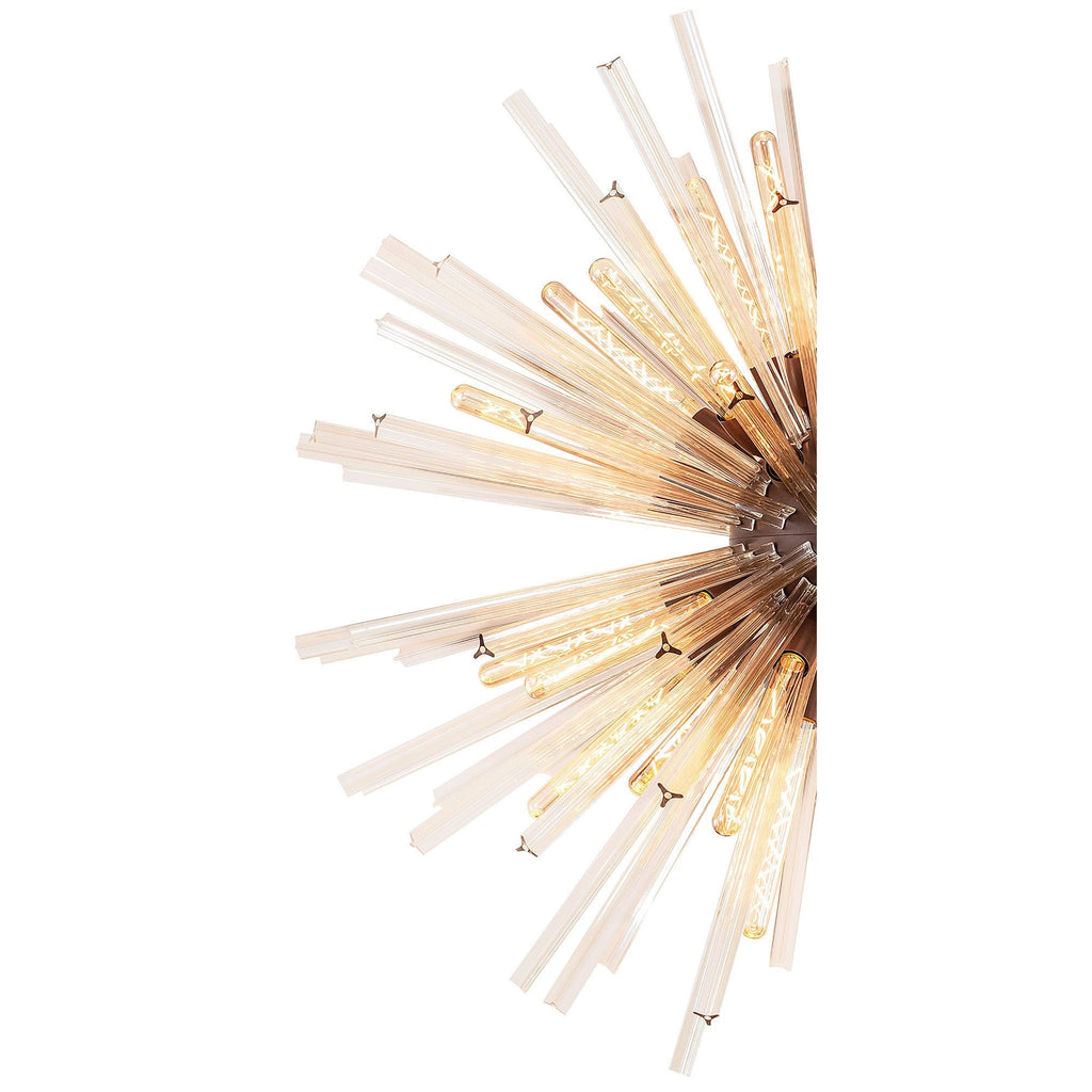 NL85269 Clover 32 Light Round Pendant Brown Oxide / Champagne Glass