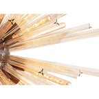 NL85269 Clover 32 Light Round Pendant Brown Oxide / Champagne Glass