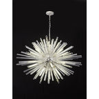 NL85279 Clover 32 Light Oval Pendant Polished Nickel / Clear Glass