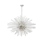 NL85279 Clover 32 Light Oval Pendant Polished Nickel / Clear Glass