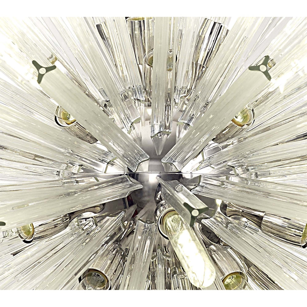 NL85279 Clover 32 Light Oval Pendant Polished Nickel / Clear Glass