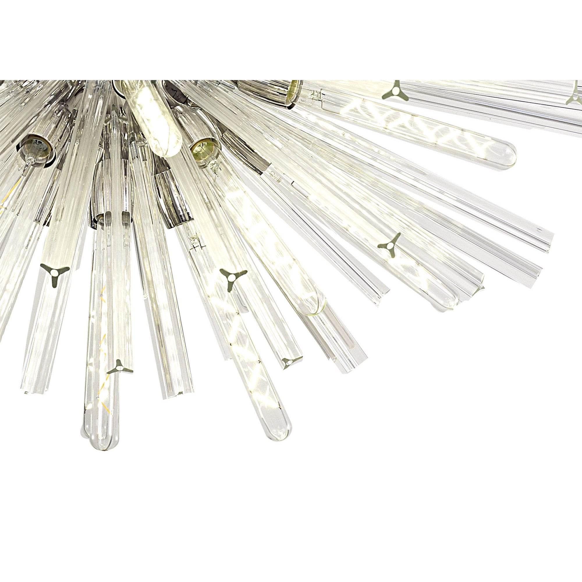 NL85279 Clover 32 Light Oval Pendant Polished Nickel / Clear Glass