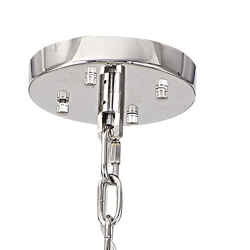 NL85279 Clover 32 Light Oval Pendant Polished Nickel / Clear Glass