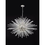 NL85279 Clover 32 Light Oval Pendant Polished Nickel / Clear Glass