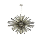 NL85289 Clover 32 Light Oval Pendant Polished Nickel / Smoke Glass