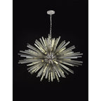 NL85289 Clover 32 Light Oval Pendant Polished Nickel / Smoke Glass
