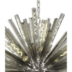 NL85289 Clover 32 Light Oval Pendant Polished Nickel / Smoke Glass