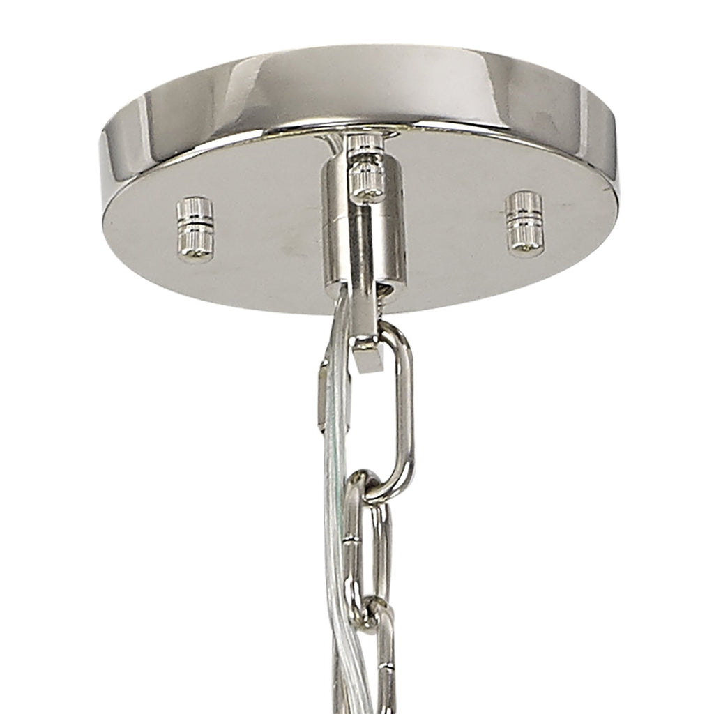 NL85289 Clover 32 Light Oval Pendant Polished Nickel / Smoke Glass