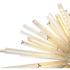 NL85299 Clover 32 Light Oval Pendant Polished Nickel / Champagne Glass