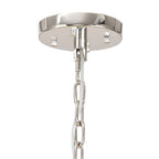 NL85299 Clover 32 Light Oval Pendant Polished Nickel / Champagne Glass