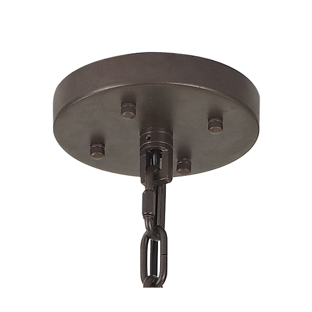 NL85309 Clover 32 Light Oval Pendant Brown Oxide / Clear Glass