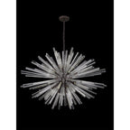 NL85309 Clover 32 Light Oval Pendant Brown Oxide / Clear Glass