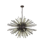 NL85319 Clover 32 Light Oval Pendant Brown Oxide / Smoke Glass