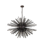 NL85319 Clover 32 Light Oval Pendant Brown Oxide / Smoke Glass