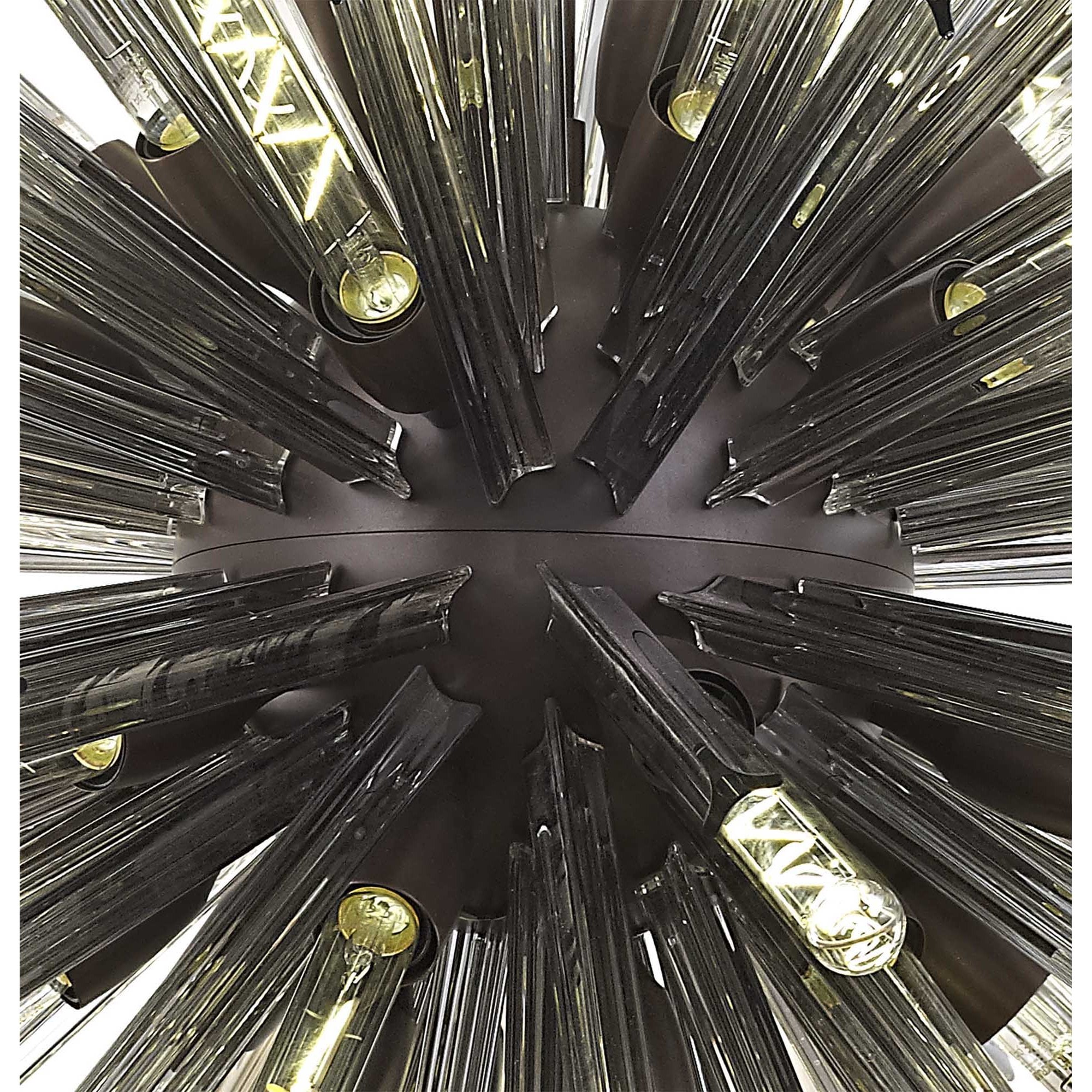 NL85319 Clover 32 Light Oval Pendant Brown Oxide / Smoke Glass