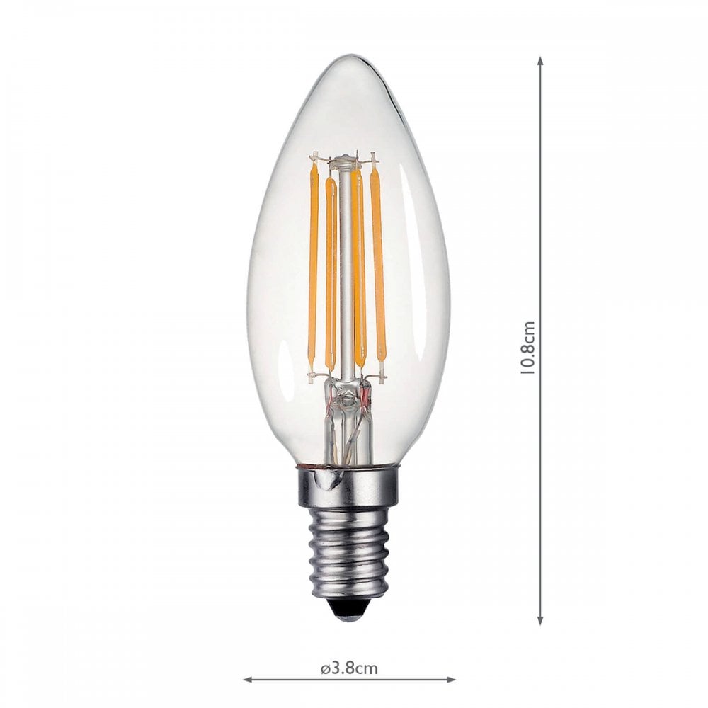BUL-E14-LED-13-I E14 Candle 4w LED Single Bulb Warm White Dimmable