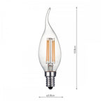 BUL-E14-LED-14-I E14 Coup De Vent 4w LED Single Bulb Warm White Dimmable