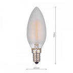 BUL-E14-LED-17-I E14 Candle 4w LED Single Bulb Warm White Non-dimmable
