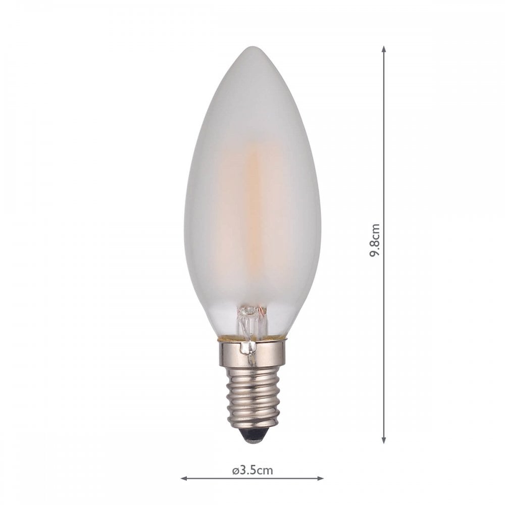 BUL-E14-LED-17-I E14 Candle 4w LED Single Bulb Warm White Non-dimmable